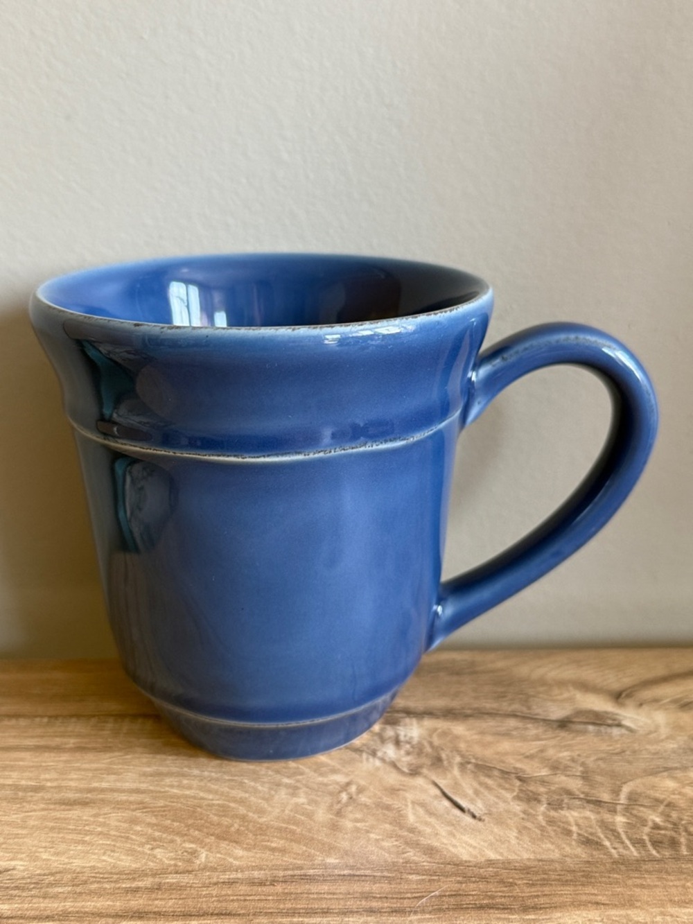 POTTERY BARN Made In Portugal Blue Ceramic Coffee Mug  Classic Stoneware
